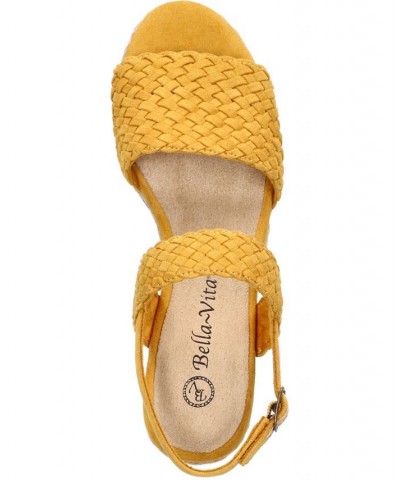 Women's Mariella Espadrille Wedge Sandals Yellow $48.45 Shoes