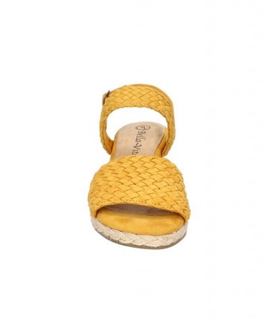 Women's Mariella Espadrille Wedge Sandals Yellow $48.45 Shoes