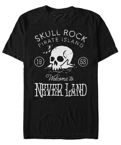 Disney Men's Peter Pan Skull Rock Vintage Inspired, Short Sleeve T-Shirt Black $14.70 T-Shirts