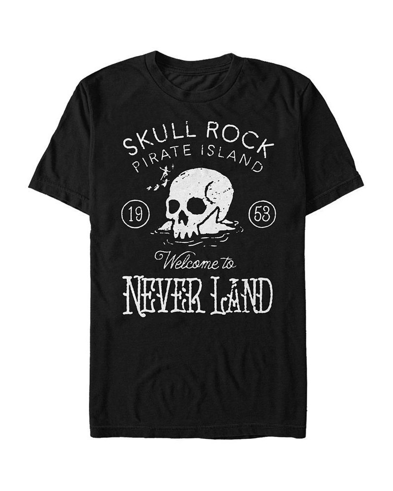 Disney Men's Peter Pan Skull Rock Vintage Inspired, Short Sleeve T-Shirt Black $14.70 T-Shirts