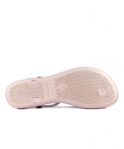 Women's Class Connect T-Strap Comfort Sandals Tan/Beige $18.45 Shoes