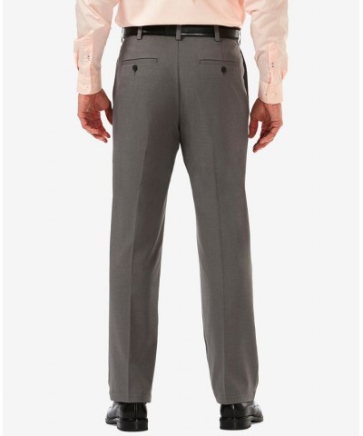 Men's Cool 18 PRO Classic-Fit Expandable Waist Pleated Stretch Dress Pants Heather Grey $24.20 Pants