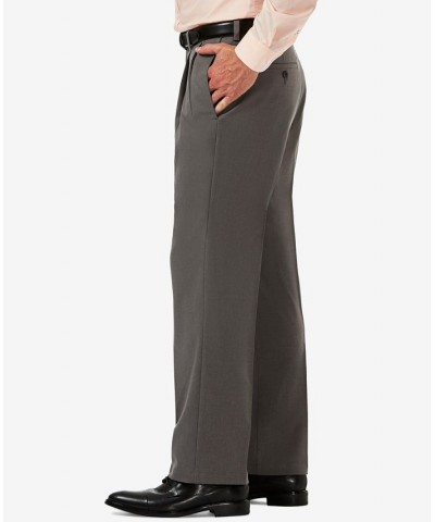 Men's Cool 18 PRO Classic-Fit Expandable Waist Pleated Stretch Dress Pants Heather Grey $24.20 Pants