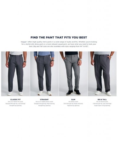 Men's Cool 18 PRO Classic-Fit Expandable Waist Pleated Stretch Dress Pants Heather Grey $24.20 Pants