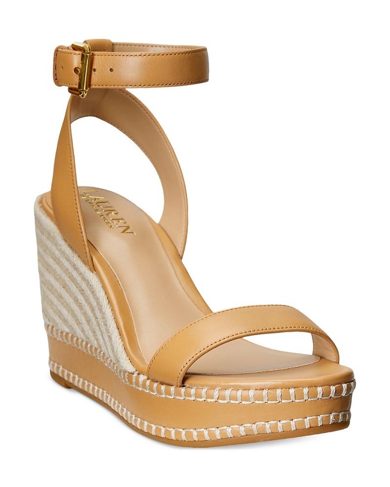 Women's Hilarie Ankle-Strap Espadrille Platform Wedge Sandals PD01 $57.35 Shoes