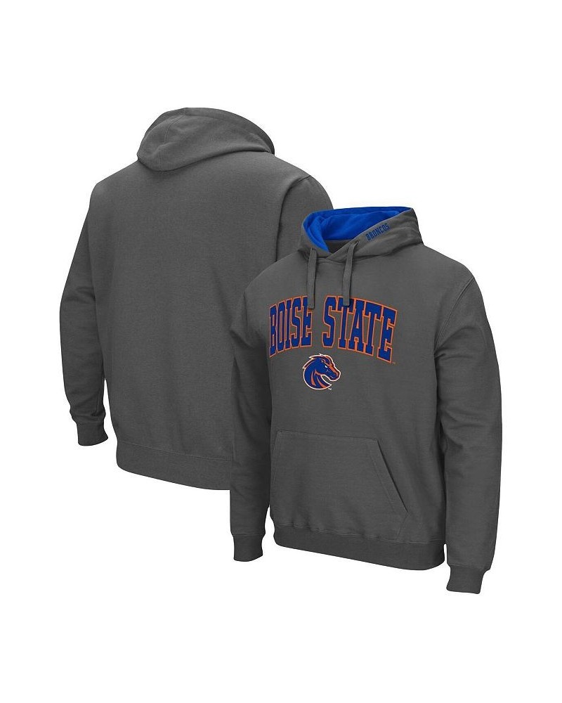 Men's Charcoal Boise State Broncos Arch and Logo 3.0 Pullover Hoodie $19.74 Sweatshirt