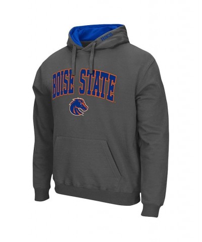 Men's Charcoal Boise State Broncos Arch and Logo 3.0 Pullover Hoodie $19.74 Sweatshirt