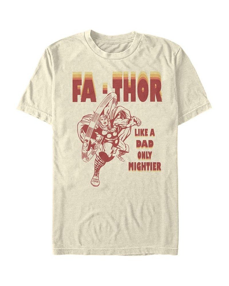 Men's Fa-Thor Retro Short Sleeve Crew T-shirt Tan/Beige $16.10 T-Shirts