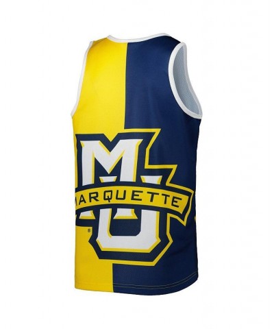 Men's Dwyane Wade Blue, Gold Marquette Golden Eagles Sublimated Player Tank Top $40.85 T-Shirts