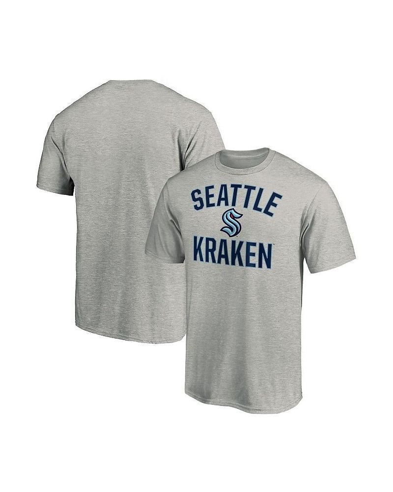 Men's Branded Heathered Gray Seattle Kraken Big and Tall Victory Arch T-shirt $14.28 T-Shirts