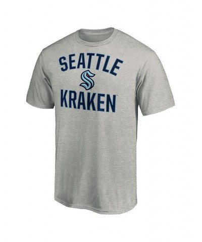 Men's Branded Heathered Gray Seattle Kraken Big and Tall Victory Arch T-shirt $14.28 T-Shirts