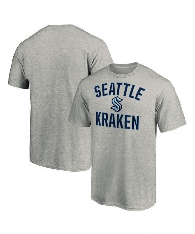 Men's Branded Heathered Gray Seattle Kraken Big and Tall Victory Arch T-shirt $14.28 T-Shirts