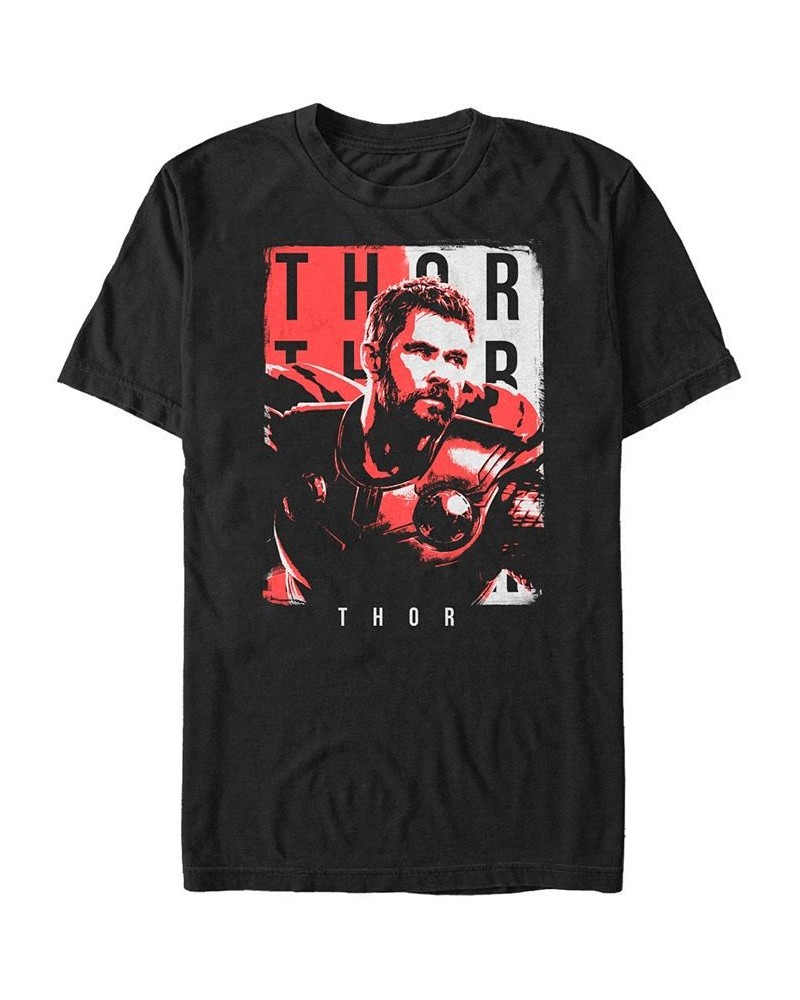 Marvel Men's Avengers Endgame Thor Side View Poster, Short Sleeve T-shirt Black $19.59 T-Shirts