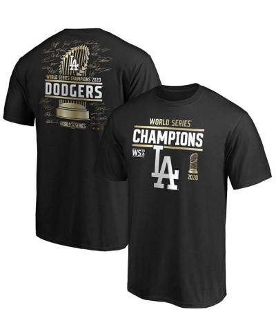 Men's Big and Tall Black Los Angeles Dodgers 2020 World Series Champions Signature Roster T-shirt $19.20 T-Shirts