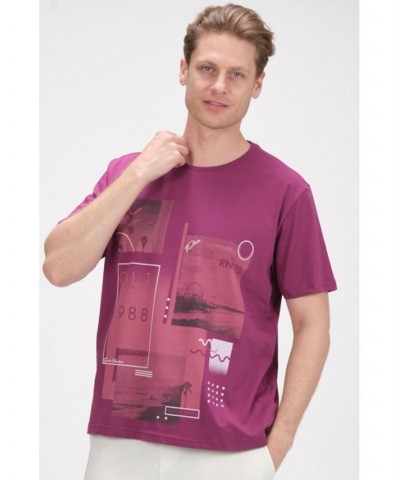 Men's Modern Print Fitted Cali T-shirt PD06 $35.00 T-Shirts