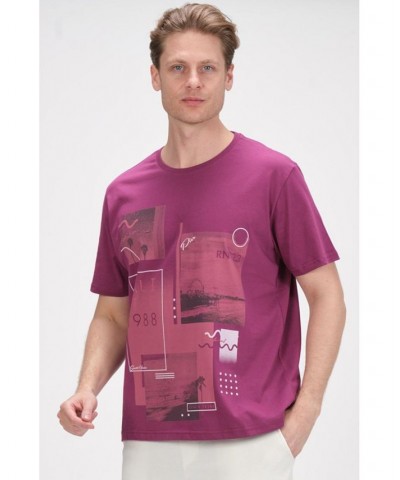 Men's Modern Print Fitted Cali T-shirt PD06 $35.00 T-Shirts