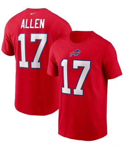 Men's Big and Tall Josh Allen Red Buffalo Bills Name and Number T-shirt $20.39 T-Shirts