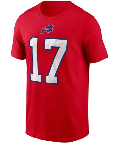 Men's Big and Tall Josh Allen Red Buffalo Bills Name and Number T-shirt $20.39 T-Shirts