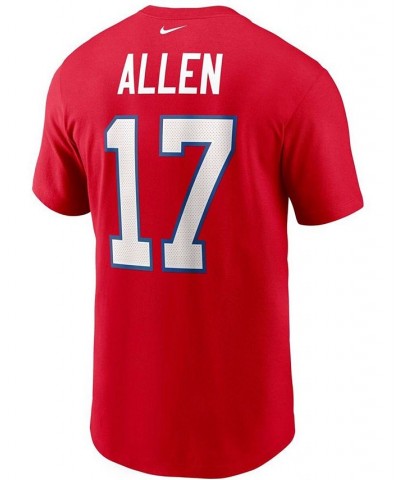 Men's Big and Tall Josh Allen Red Buffalo Bills Name and Number T-shirt $20.39 T-Shirts