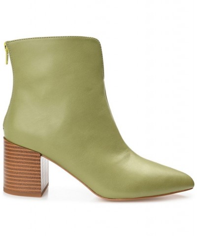 Women's Kayden Block-Heel Booties Green $60.00 Shoes