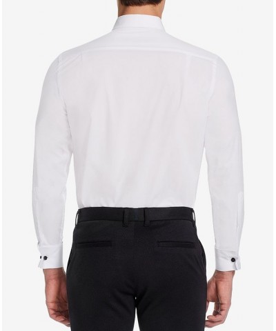 of London Men's Classic/Regular Fit Stretch Pleated Bib French Cuff Tuxedo Shirt White $23.63 Dress Shirts