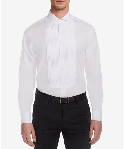 of London Men's Classic/Regular Fit Stretch Pleated Bib French Cuff Tuxedo Shirt White $23.63 Dress Shirts