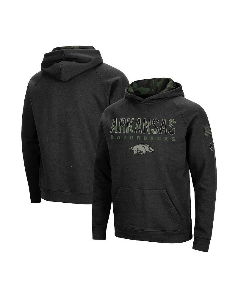 Men's Black Arkansas Razorbacks Big and Tall OHT Military-Inspired Appreciation Raglan Pullover Hoodie $32.80 Sweatshirt