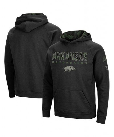 Men's Black Arkansas Razorbacks Big and Tall OHT Military-Inspired Appreciation Raglan Pullover Hoodie $32.80 Sweatshirt