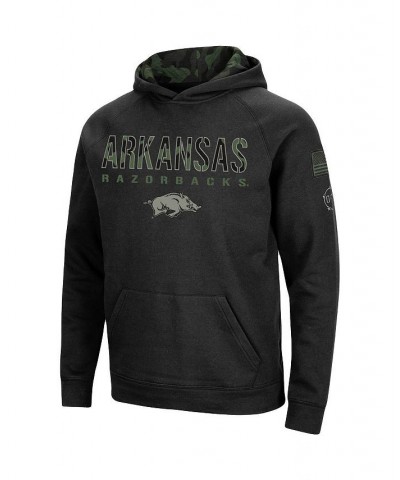 Men's Black Arkansas Razorbacks Big and Tall OHT Military-Inspired Appreciation Raglan Pullover Hoodie $32.80 Sweatshirt