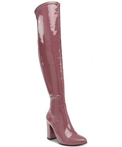 Bravy Over-The-Knee Stretch Boots Pink $20.22 Shoes