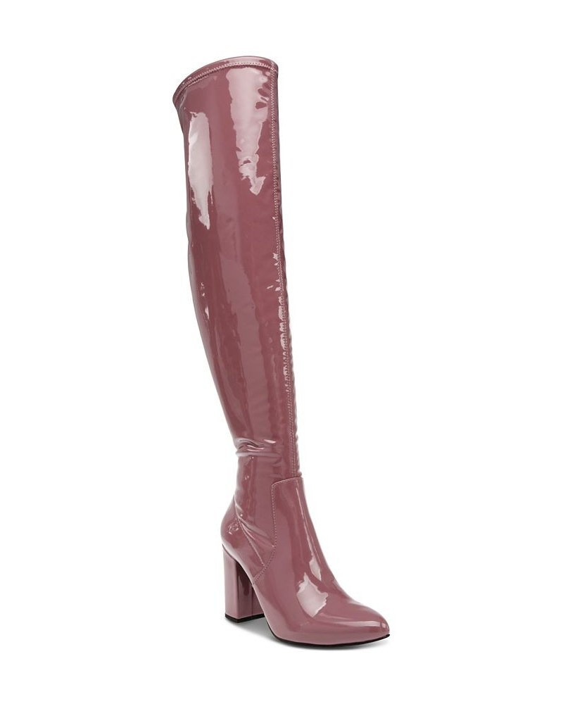 Bravy Over-The-Knee Stretch Boots Pink $20.22 Shoes