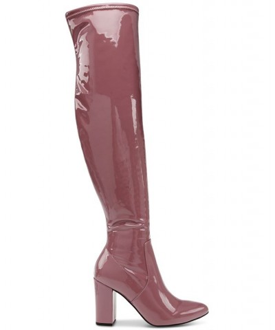 Bravy Over-The-Knee Stretch Boots Pink $20.22 Shoes