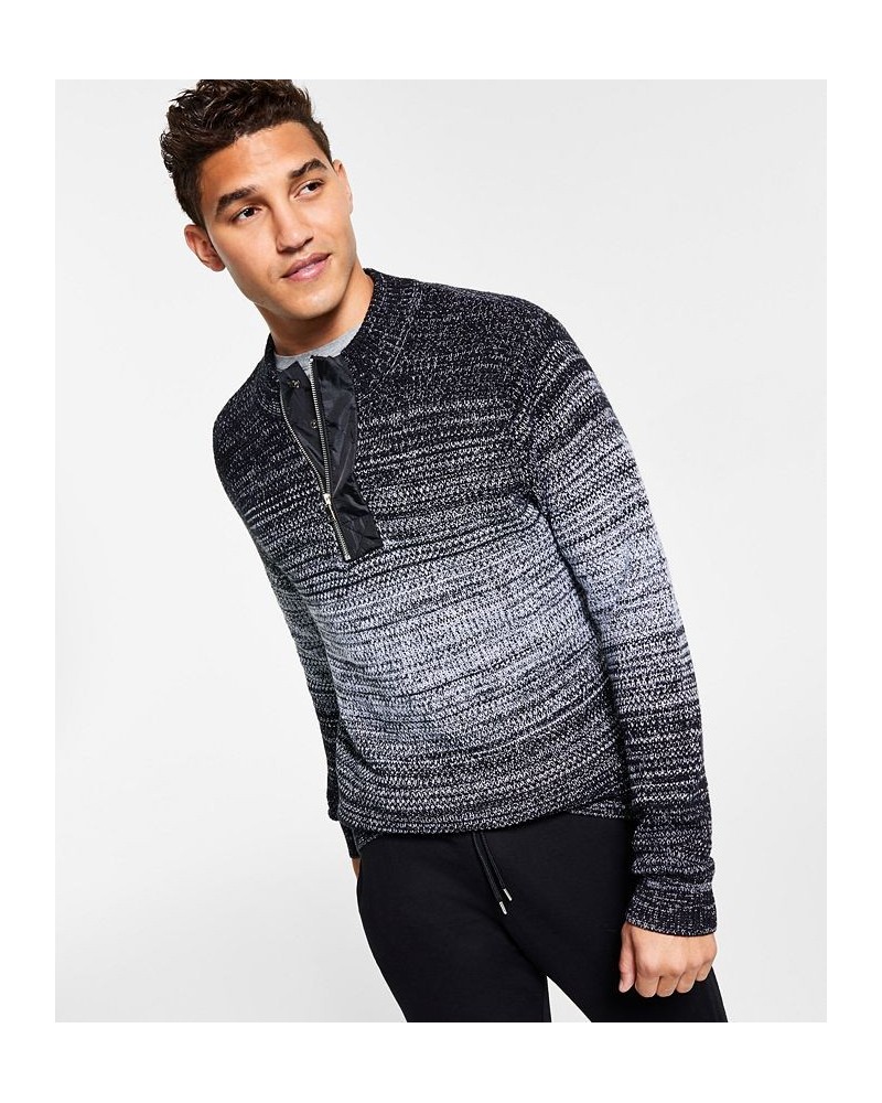 Men's Quarter-Zip OmbrÉ Sweater PD01 $20.75 Sweaters