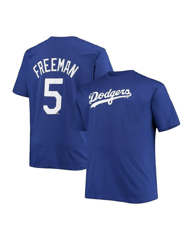 Men's Freddie Freeman Royal Los Angeles Dodgers Big and Tall Name and Number T-shirt $22.56 T-Shirts