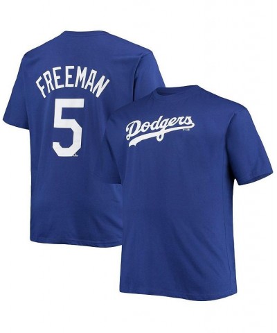 Men's Freddie Freeman Royal Los Angeles Dodgers Big and Tall Name and Number T-shirt $22.56 T-Shirts