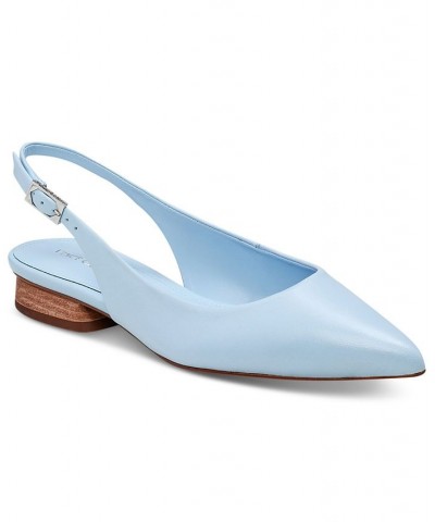 Women's Jesander Pointed-Toe Slingback Flats Blue $49.05 Shoes