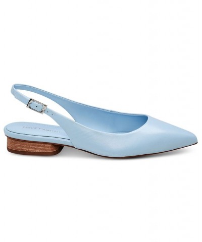 Women's Jesander Pointed-Toe Slingback Flats Blue $49.05 Shoes