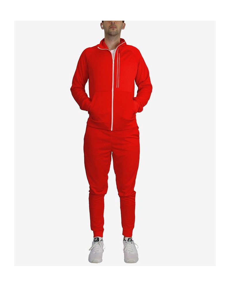 Men's Slim Fit Moisture Wicking Performance Active Track Jacket and Jogger Pants, 2 Piece Set PD06 $32.40 Pants