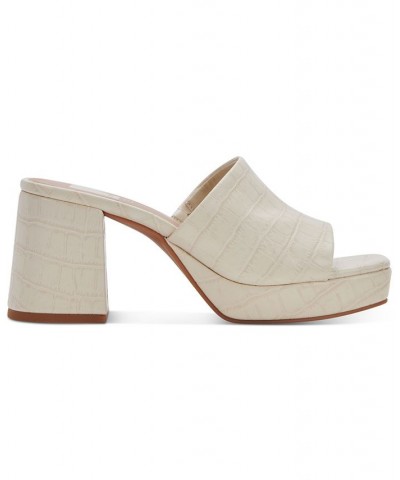 Women's Marsha Platform Slide Sandals White $49.12 Shoes