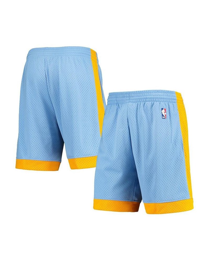 Men's Blue Los Angeles Lakers Hardwood Classics 2001/02 Swingman Shorts $39.10 Shorts