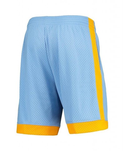 Men's Blue Los Angeles Lakers Hardwood Classics 2001/02 Swingman Shorts $39.10 Shorts