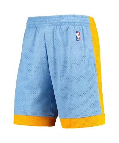 Men's Blue Los Angeles Lakers Hardwood Classics 2001/02 Swingman Shorts $39.10 Shorts