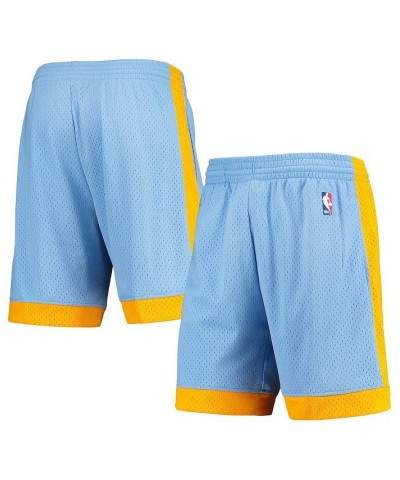 Men's Blue Los Angeles Lakers Hardwood Classics 2001/02 Swingman Shorts $39.10 Shorts