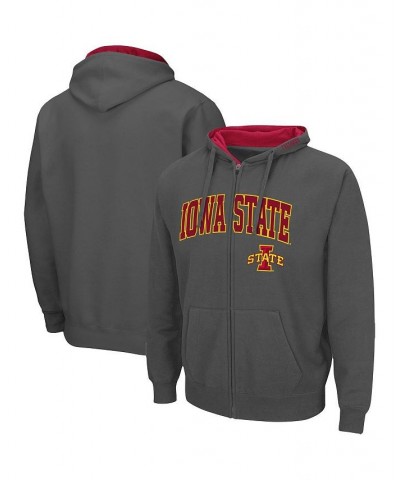 Men's Charcoal Iowa State Cyclones Arch & Logo 3.0 Full-Zip Hoodie $18.80 Sweatshirt