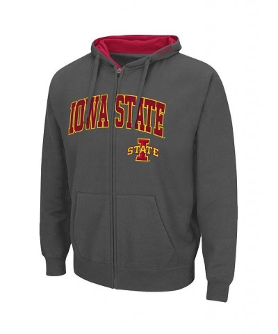 Men's Charcoal Iowa State Cyclones Arch & Logo 3.0 Full-Zip Hoodie $18.80 Sweatshirt