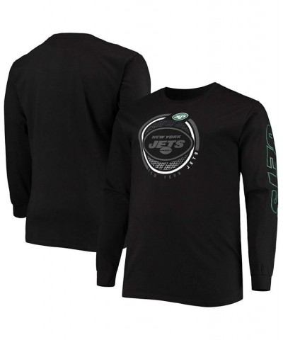 Men's Big and Tall Black New York Jets Color Pop Long Sleeve T-shirt $22.39 T-Shirts