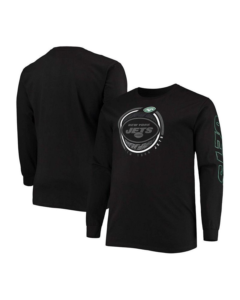 Men's Big and Tall Black New York Jets Color Pop Long Sleeve T-shirt $22.39 T-Shirts