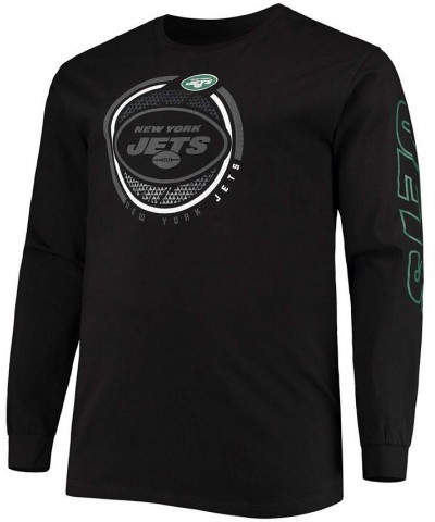 Men's Big and Tall Black New York Jets Color Pop Long Sleeve T-shirt $22.39 T-Shirts