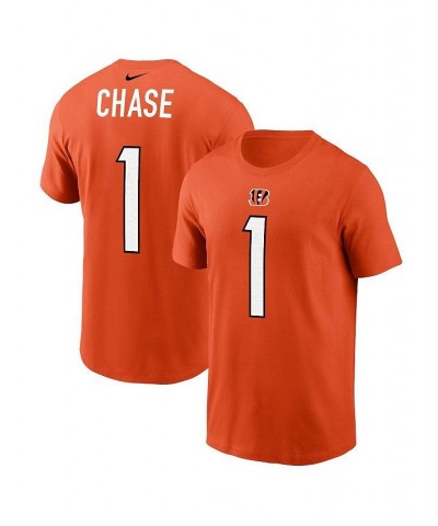 Men's Ja'Marr Chase Orange Cincinnati Bengals Player Name Number T-shirt $23.99 T-Shirts