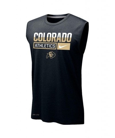 Men's Black Colorado Buffaloes Wordmark Drop Legend Performance Tank Top $20.00 T-Shirts